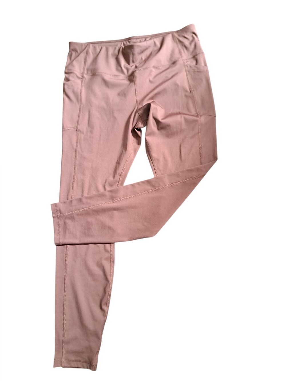 AVIVA taupe brown Active Leggings stretch workout pants pockets tights ladies XL